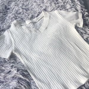 Ribbed white tee